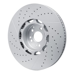 Mercedes-Benz Gls63 AMG Brake Rotor (1) - Front - R1 Concepts - Drilled & Slotted Geo-Carbon - `21-`25
